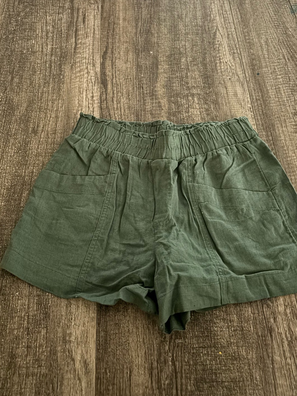 a new day Olive Green High-Waist Relaxed Shorts